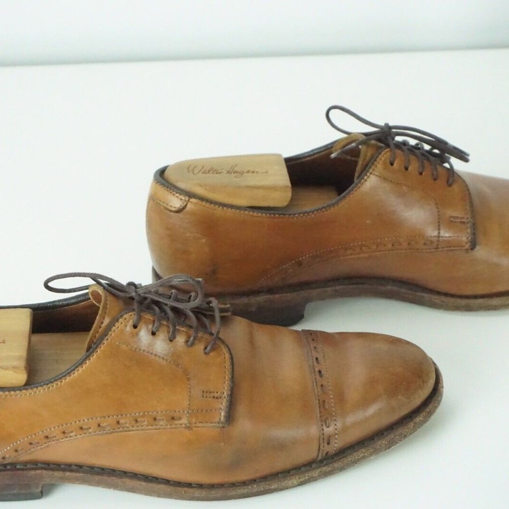 Allen Edmonds Madison Ave British Tan Brown Cap toe Mens Dress Shoes Sz 9D - Picture 3 of 9